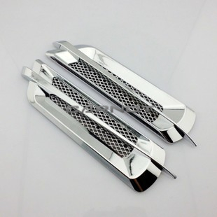 2PCS ̵   Ա  ¥ Ʈ ޽ ׸ ڵ  /2PCS Side Fender Air Intake Decoration Fake Vent Mesh Grille Auto Supply Pair